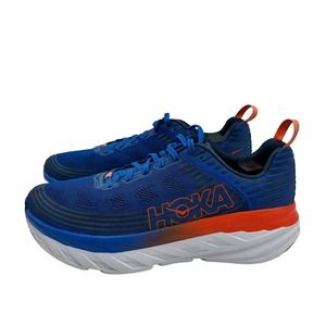 Men's Hoka One One Bondi 6 Running Shoes Size 11 Blue/Orange 1019269